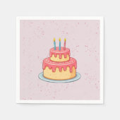 Panda Birthday Serviette (Vorderseite)