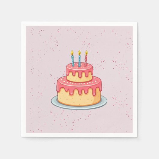 Panda Birthday Serviette (Vorderseite)