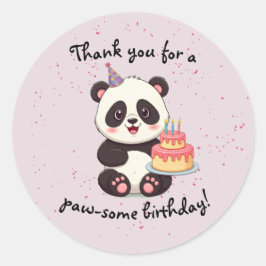 Panda Birthday Sticker