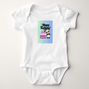 Panda Birthday wünscht Niedlich & Fun Baby T - Shi Strampler