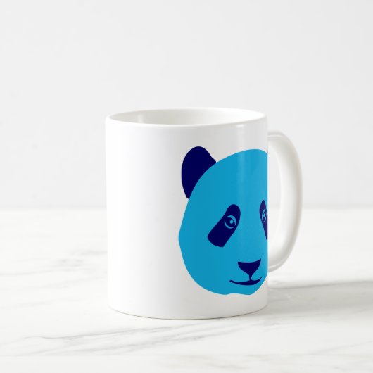 Panda - Blau Kaffeetasse (VorderseiteRechts)