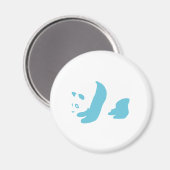 Panda (blau) magnet (Vorderseite/Rückseite)