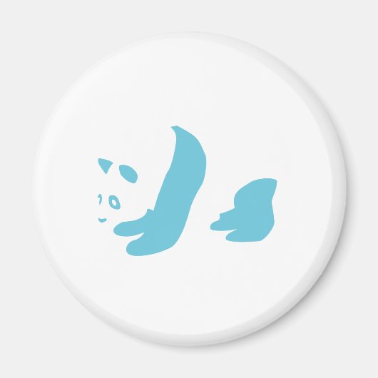 Panda (blau) magnet (Vorne)