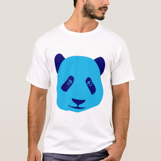 Panda Blau T-Shirt (Vorderseite)