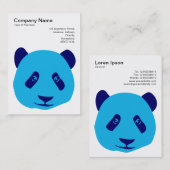 Panda - Blau Visitenkarte (Vorne/Hinten)
