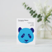 Panda - Blau Visitenkarte (Stehend Vorderseite)