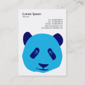 Panda - Blau Visitenkarte (Rückseite)
