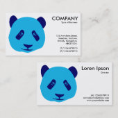 Panda - Blau Visitenkarte (Vorne/Hinten)