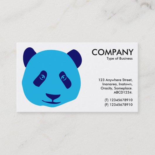 Panda - Blau Visitenkarte (Vorderseite)