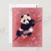 Panda Blossom Postkarte (Vorne/Hinten)