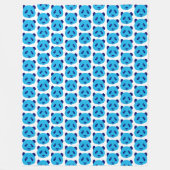 Panda Blue Pattern Fleecedecke (Vorderseite)
