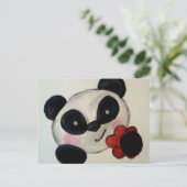 Panda-Blume Postkarte (Stehend Vorderseite)
