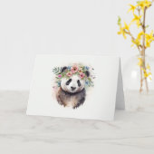 Panda Blume Wasserfarbe Karte (Gelbe Blume)