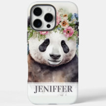 Panda Blumen Aquarell