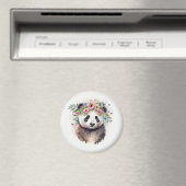 Panda Blumen Aquarell Magnet (In Situ (Geschirrspüler))