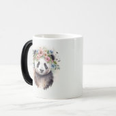 Panda Blumen Aquarell Verwandlungstasse (Vorderseite Links)