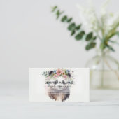 Panda Blumen Aquarell Visitenkarte (Stehend Vorderseite)