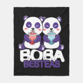Panda Boba Bubble Tee Anime Kawaii Neko Girls Fleecedecke (Vorderseite)