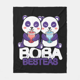 Panda Boba Bubble Tee Anime Kawaii Neko Girls Fleecedecke
