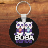 Panda Boba Bubble Tee Anime Kawaii Neko Girls Schlüsselanhänger (Vorderseite)