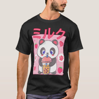 Panda Boba Tea Bubble Tee Anime Kawaii Strawberry