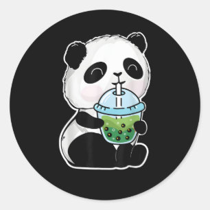 Panda Boba Tea Panda und Bubble Tee Runder Aufkleber