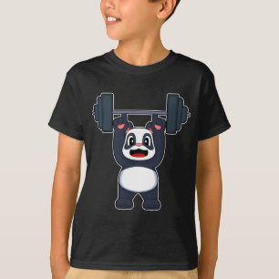 Panda Bodybuilder Hantel Bodybuilding T-Shirt