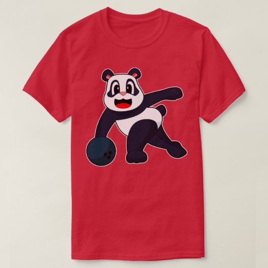 Panda Bowling Bowling T-Shirt (Design vorne)