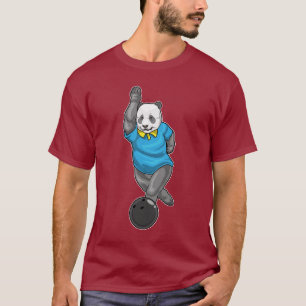 Panda Bowling Bowlingkugel T-Shirt