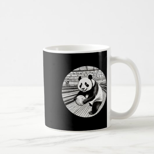 Panda Bowling Player Funny Bowler für Männer Kaffeetasse (Rechts)
