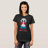 Panda Boxer Boxhandschuhe Sport T-Shirt (Vorne ganz)
