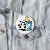 Panda Boy 2. Geburtstag Button (Beispiel)