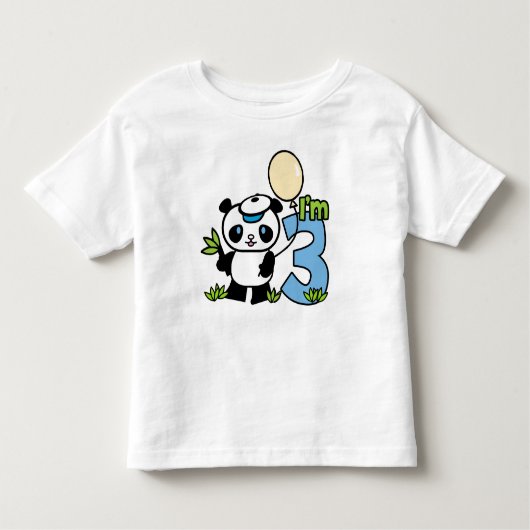 Panda Boy 3. Geburtstag Kleinkind T-shirt (Vorderseite)