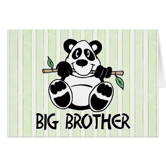 Panda Boy Big Brother Blank Card (Vorderseite (Horizontal))
