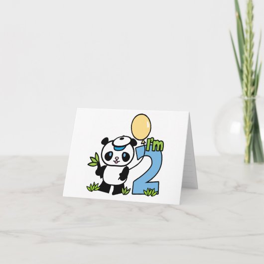 Panda Boy Erstgeburt Einladungen (Vorderseite)