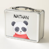 Panda Boy Metal Lunch Box (Rückseite)