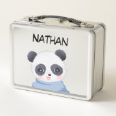 Panda Boy Metal Lunch Box (Rückseite)