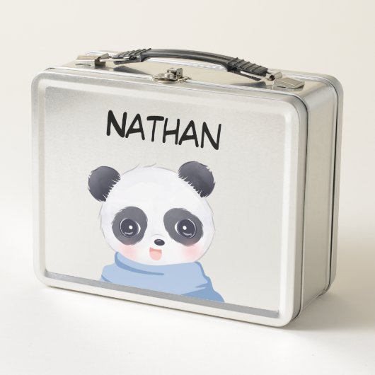 Panda Boy Metal Lunch Box (Vorderseite)