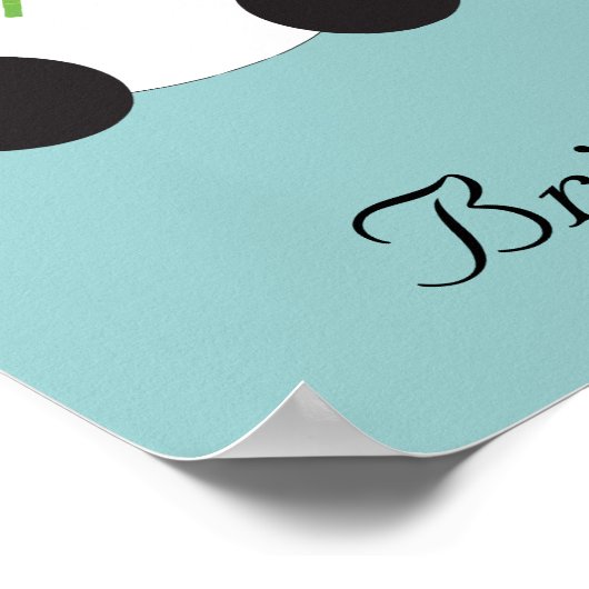 Panda Bride and Groom Poster (Ecke)