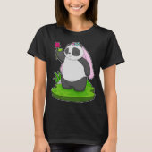Panda Bride Rose Wedding T-Shirt (Vorderseite)