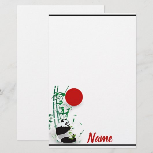 Panda Briefpapier (Vorne/Hinten)