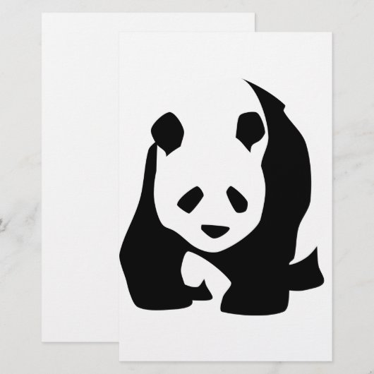 Panda Briefpapier (Vorne/Hinten)