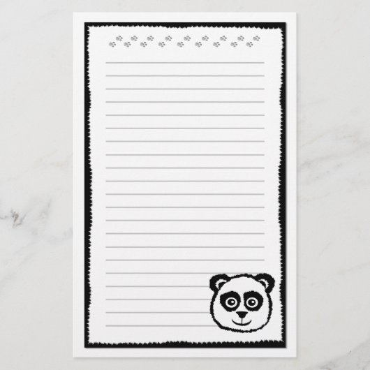 Panda-Briefpapier Briefpapier (Vorderseite)