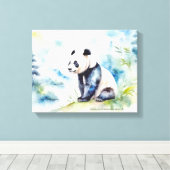 Panda bringt Glück Leinwanddruck (Insitu (Holzboden))
