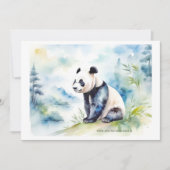 Panda bringt viel Glück Einladung (Vorderseite)