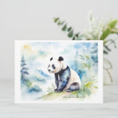 Panda bringt viel Glück Einladung (Stehend Vorderseite)