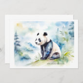 Panda bringt viel Glück Einladung (Vorne/Hinten)