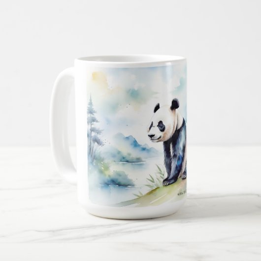 Panda bringt viel Glück Kaffeetasse (Vorderseite Links)