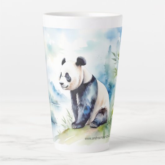 Panda bringt viel Glück Milchtasse (Vorderseite)