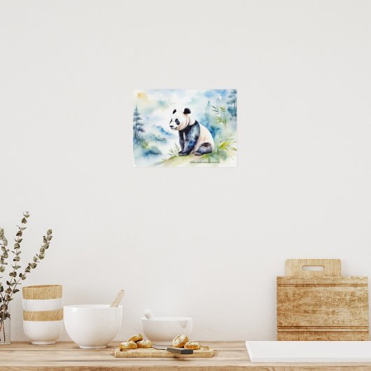 Panda bringt viel Glück Poster (Küche)